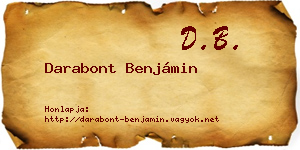 Darabont Benjámin névjegykártya